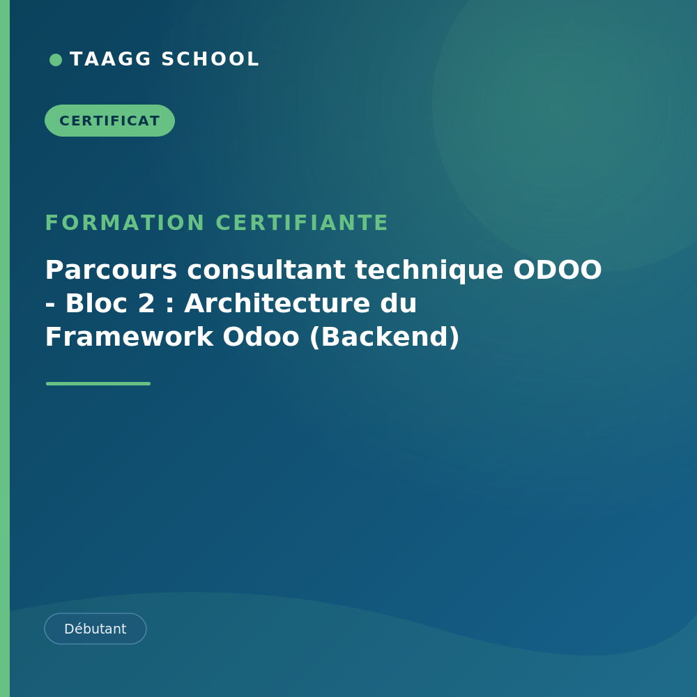 Parcours consultant technique ODOO - Bloc 2 : Architecture du Framework Odoo (Backend)