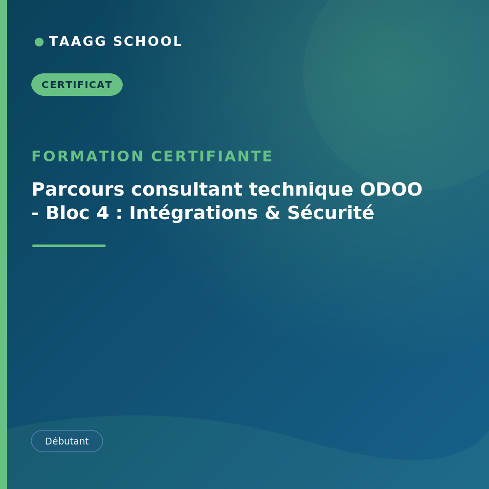 Parcours consultant technique ODOO - Bloc 4 : Intégrations & Sécurité