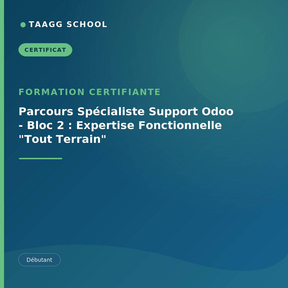Parcours Spécialiste Support Odoo - Bloc 2 : Expertise Fonctionnelle "Tout Terrain"