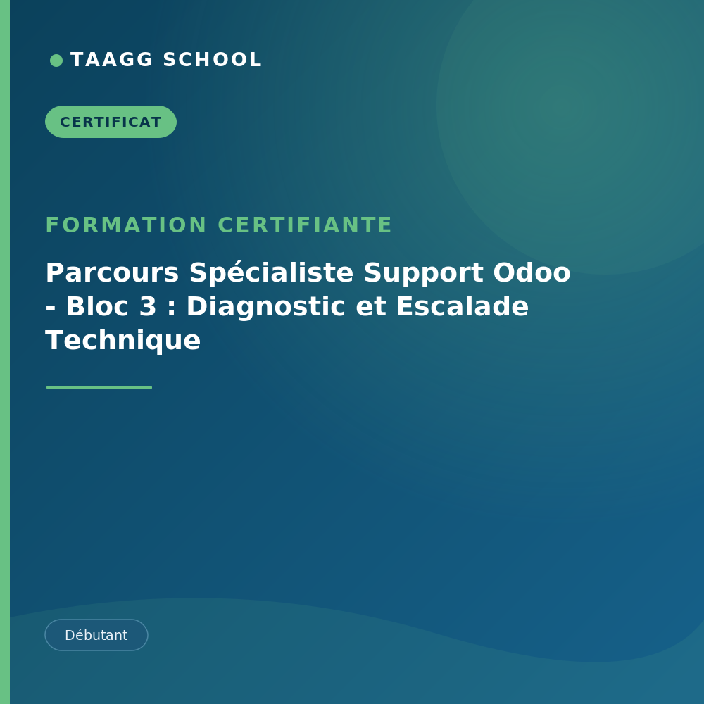 Parcours Spécialiste Support Odoo - Bloc 3 : Diagnostic et Escalade Technique
