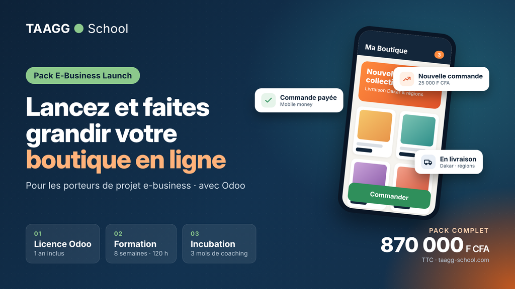 Parcours E-Business — Lancer et développer sa boutique en ligne avec Odoo